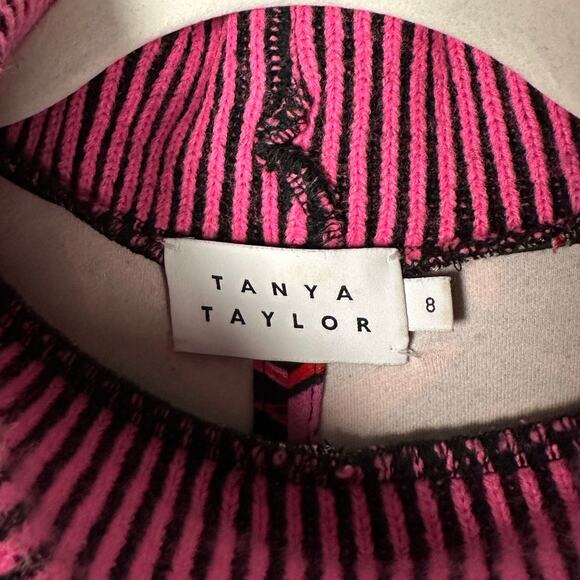 Tanya Taylor Charli Turtleneck Pow Print Ponte Black Multi Mini Dress Women's 8 - Picture 6 of 9